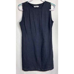 Fabiana Tesi Italy European Linen Sleeveless Dress Size S Summer Side Zip  j